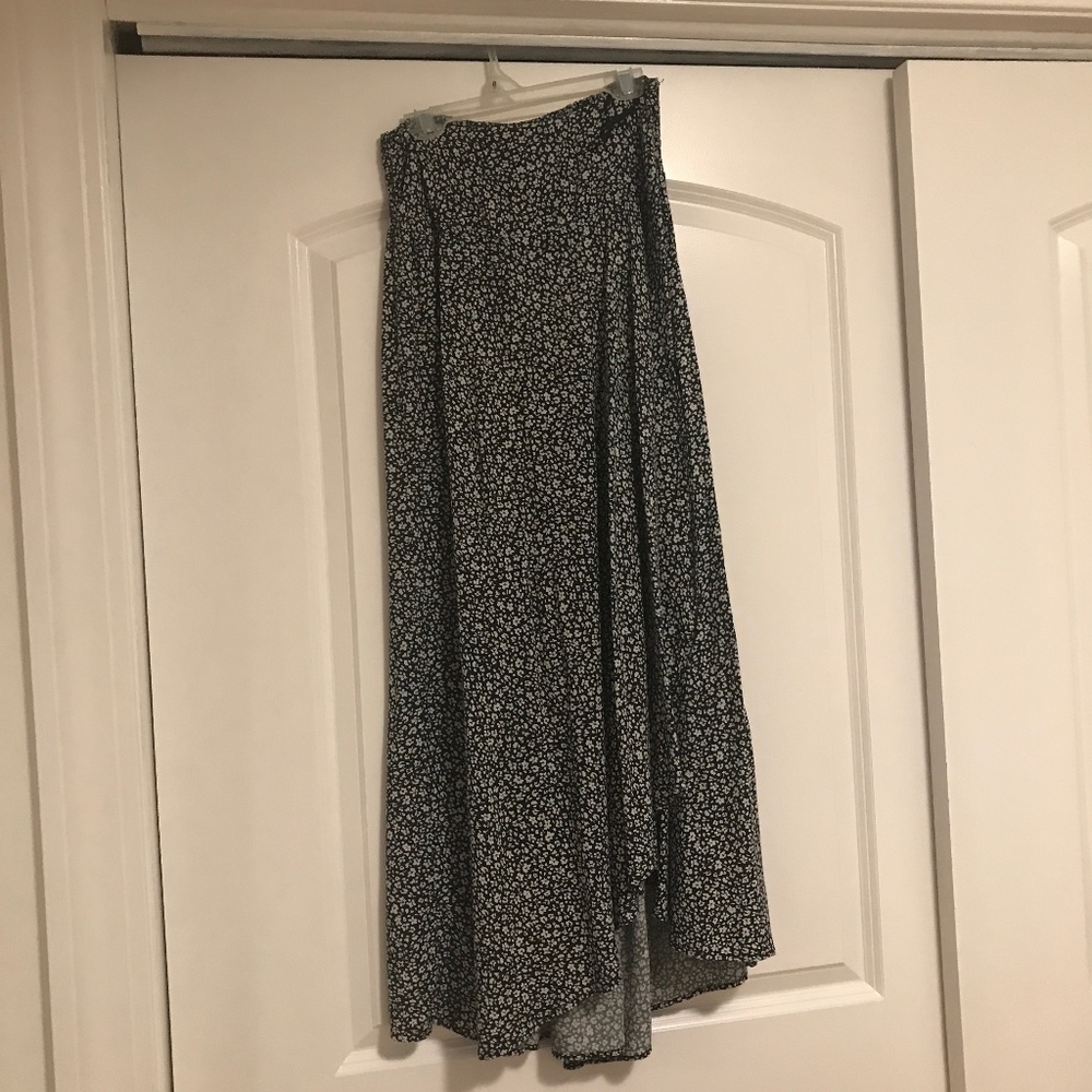 Black and white floor length skirt